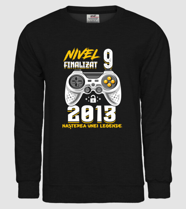 Nivel 9 finalizat. 2013 nașterea unei legende model negru pe tricou