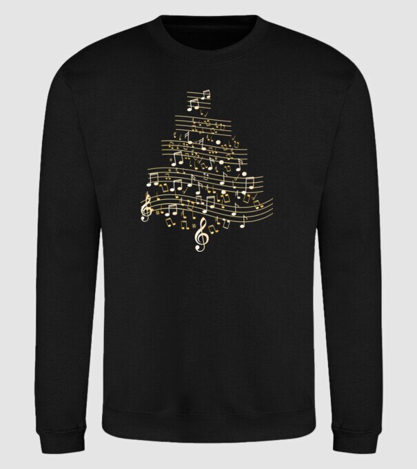 note de Crăciun model negru pe tricou