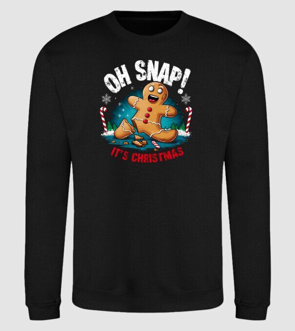 Oh snap! It's christmas Negru model negru pe tricou