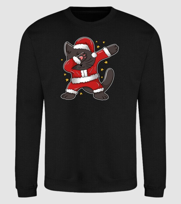 Pisică Dab model negru pe tricou