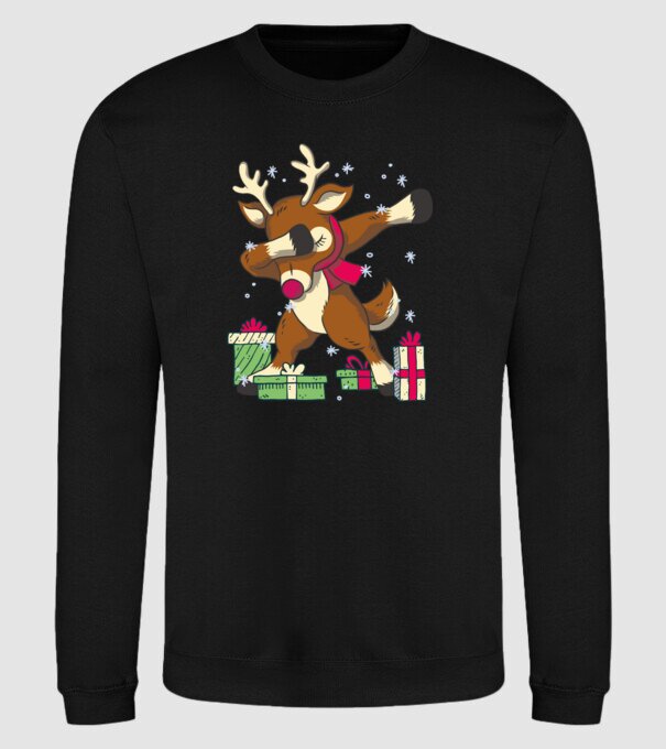 Rudolph DAB model negru pe tricou