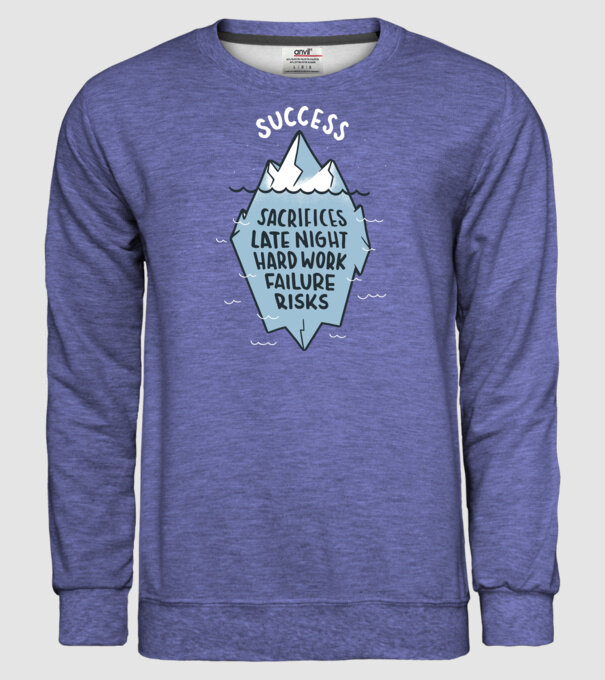 Succesul este doar vârful icebergului model albastru jeanși pe tricou