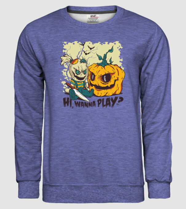 Vrei să te joci? Halloween model albastru jeanși pe tricou