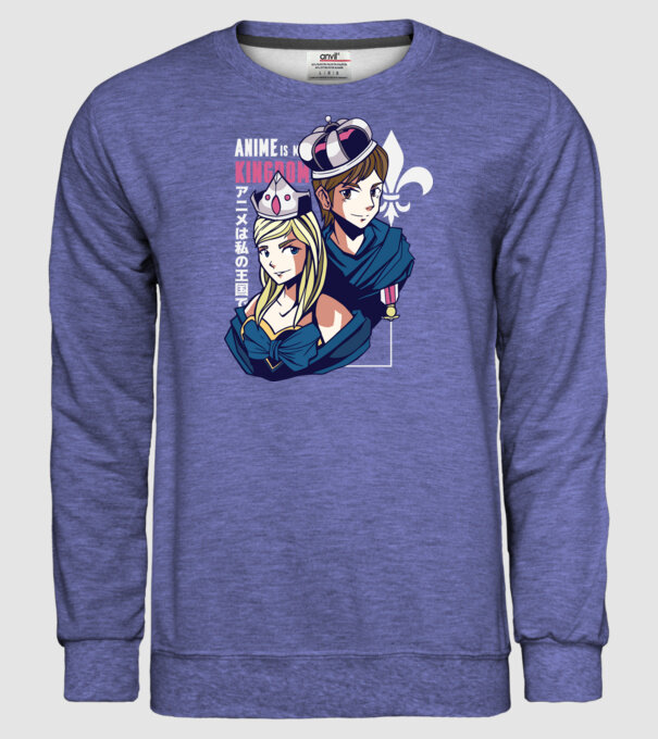 Anime este Regatul meu model albastru jeanși pe tricou