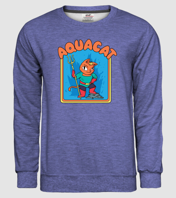 Aquacat model albastru jeanși pe tricou