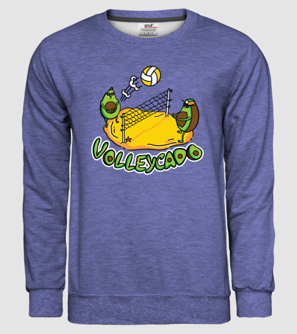 Avocado Volei model albastru jeanși pe tricou