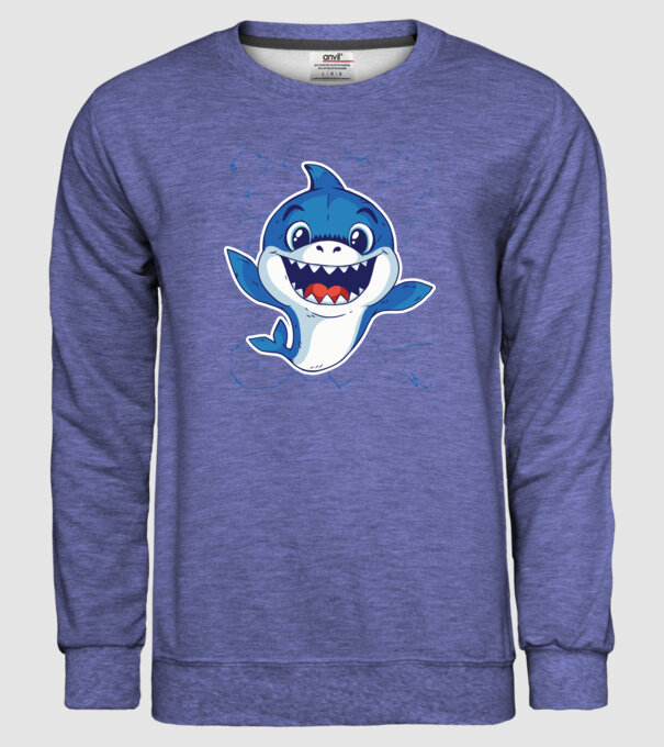 Baby Shark tricou drăguț cu rechin model albastru jeanși pe tricou