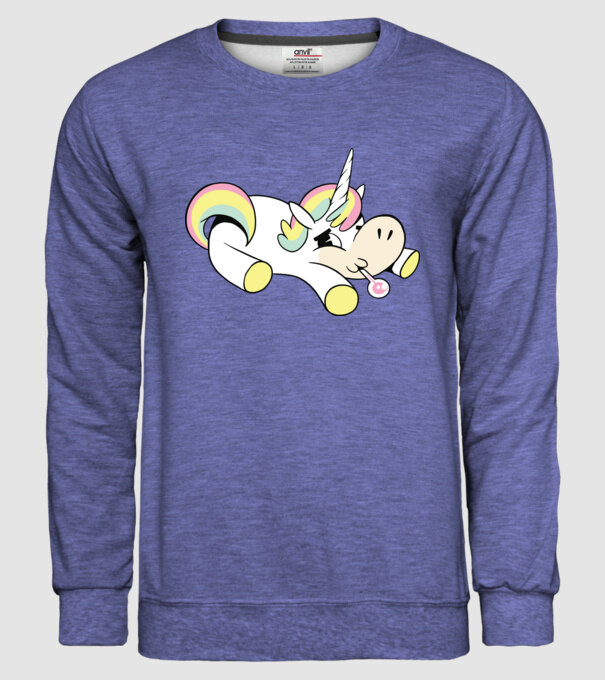 Unicorn bolnav model albastru jeanși pe tricou