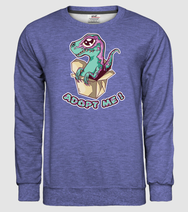 Raptor drăguț model albastru jeanși pe tricou