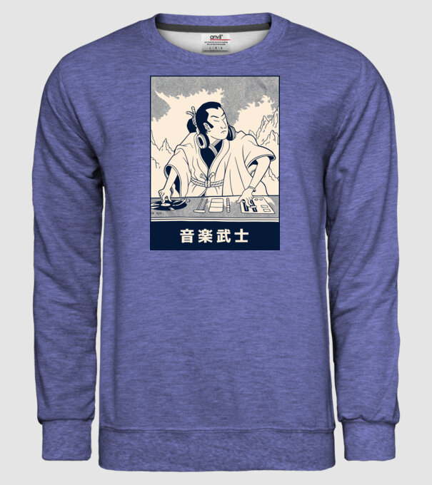 DJ Samurai model albastru jeanși pe tricou