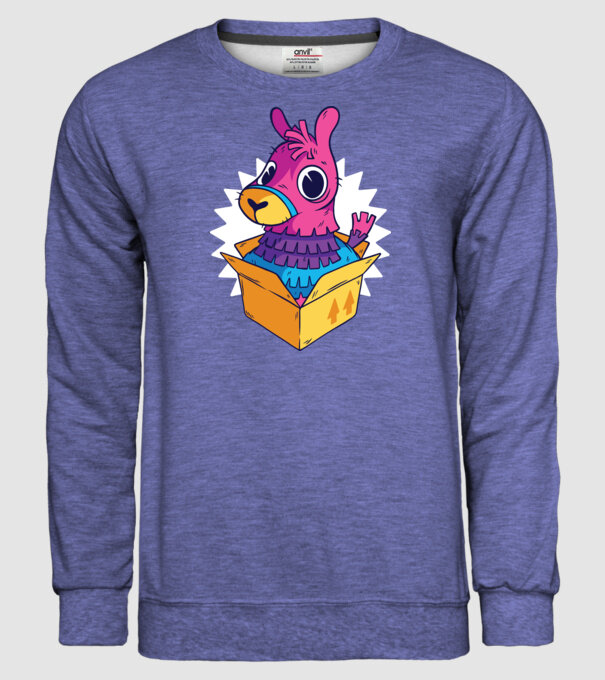 Fortnite Llama model albastru jeanși pe tricou