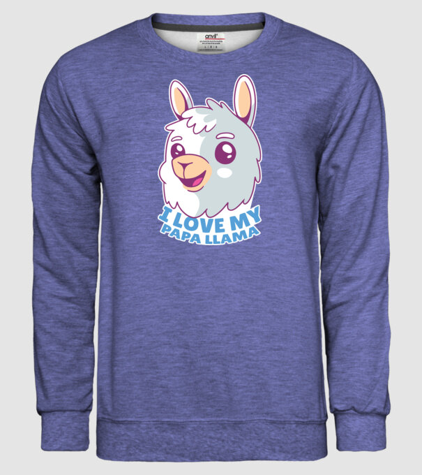 I Love My Papa Llama tricou drăguț cu lamă pentru bunicul model albastru jeanși pe tricou