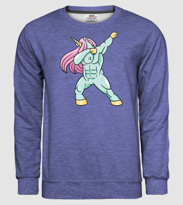 Unicorn Body Building DAB model albastru jeanși pe tricou