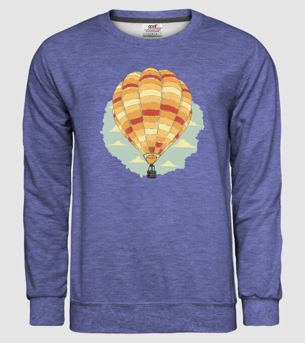 Aerostat model albastru jeanși pe tricou