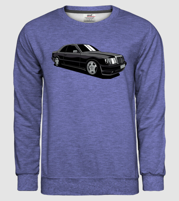Mercedes model albastru jeanși pe tricou