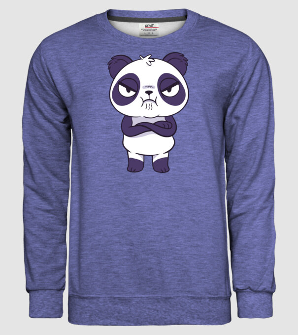 Panda furios model albastru jeanși pe tricou