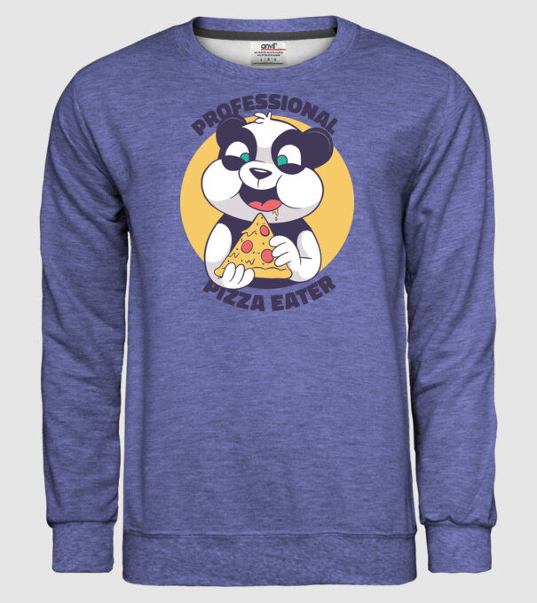 Panda Pizza model albastru jeanși pe tricou