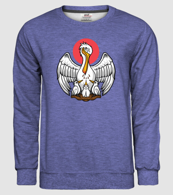Familie Pelican model albastru jeanși pe tricou