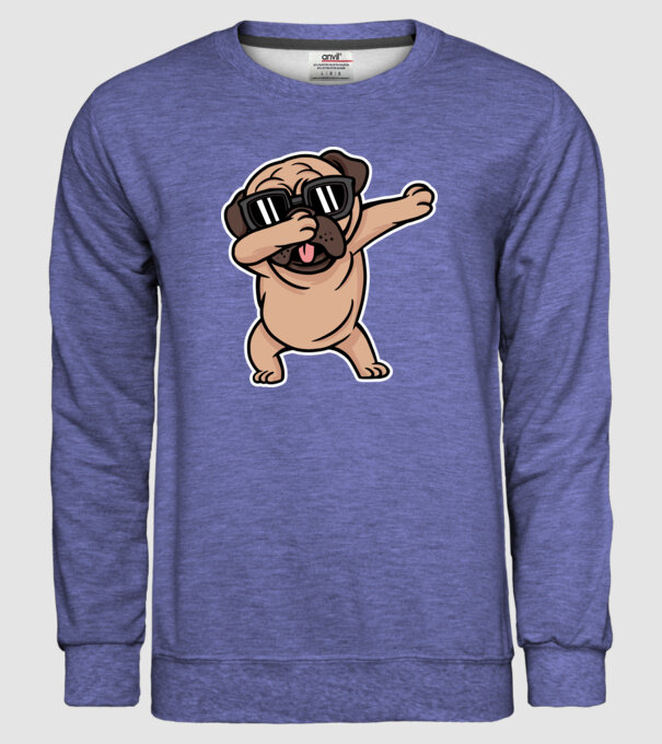 Pug DAB model albastru jeanși pe tricou