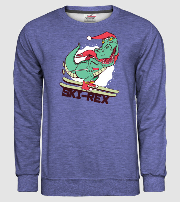 Ski Rex model albastru jeanși pe tricou