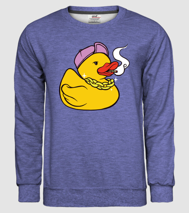 rățușcă de cauciuc Smoker model albastru jeanși pe tricou