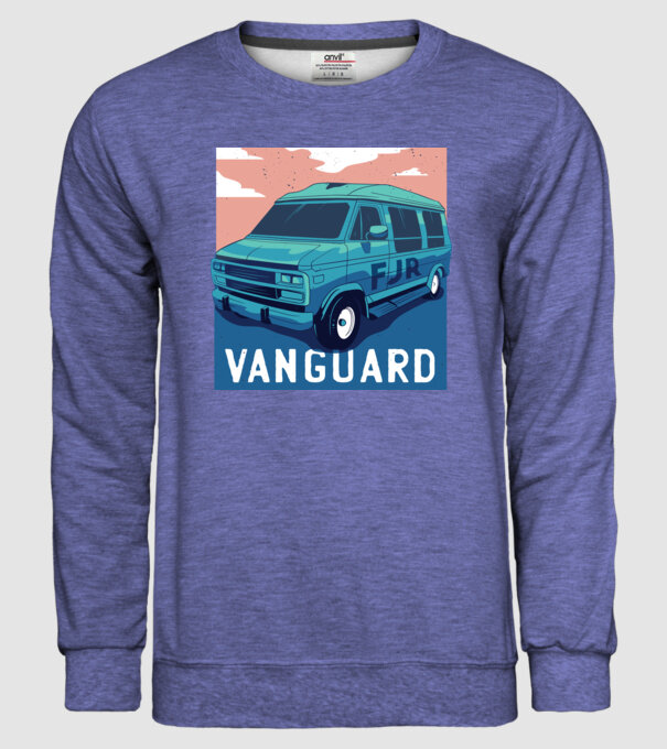Microbus Sport Autocaravană model albastru jeanși pe tricou