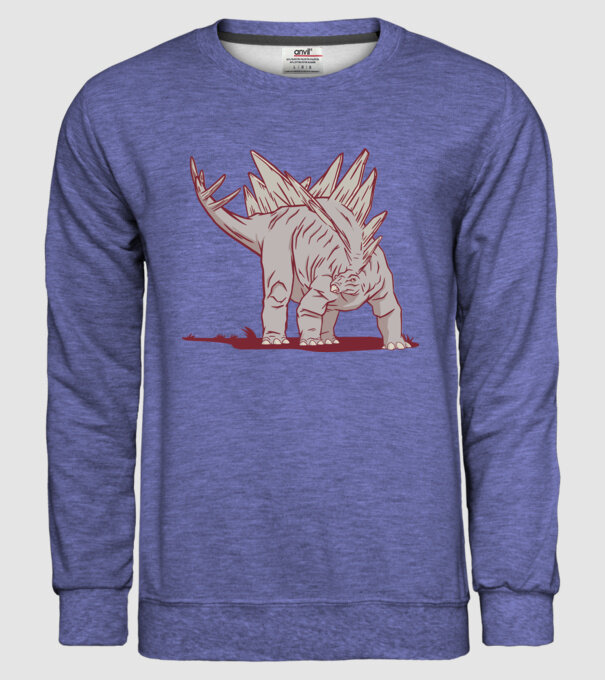 Stegosaurus dinozaur model albastru jeanși pe tricou