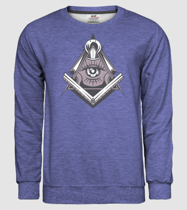 Masoni Illuminati model albastru jeanși pe tricou