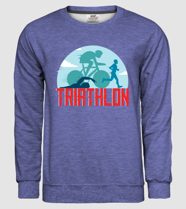 Triatlon Sport model albastru jeanși pe tricou