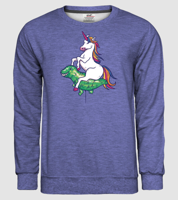 Balon cu Unicorn model albastru jeanși pe tricou