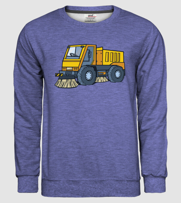 Camion spălare străzi model albastru jeanși pe tricou