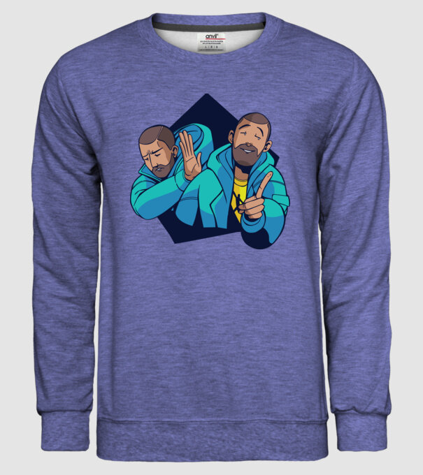 Tricou Meme amuzant model albastru jeanși pe tricou