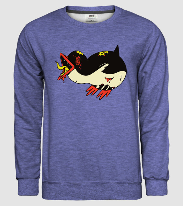 Pinguin Zombie model albastru jeanși pe tricou