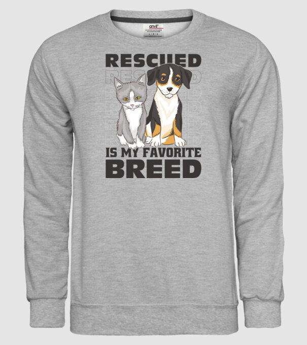 Rasa mea preferată este cea adoptată model gri pe tricou