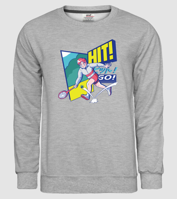 Anime Jucător de tenis băiat model gri pe tricou