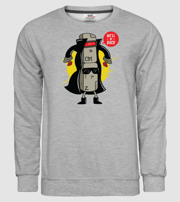 Ctrl Z Terminator Parodie model gri pe tricou