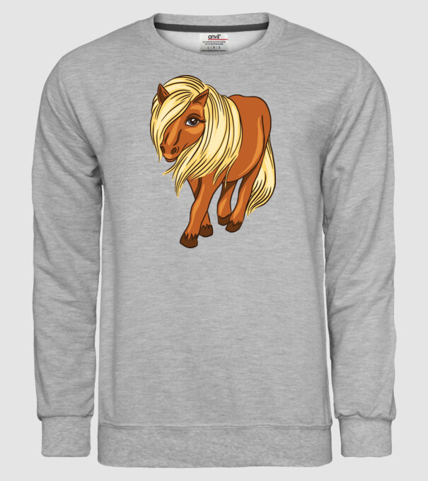 Ponei drăguț model gri pe tricou