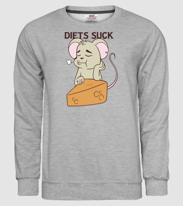 Șoricel diet model gri pe tricou