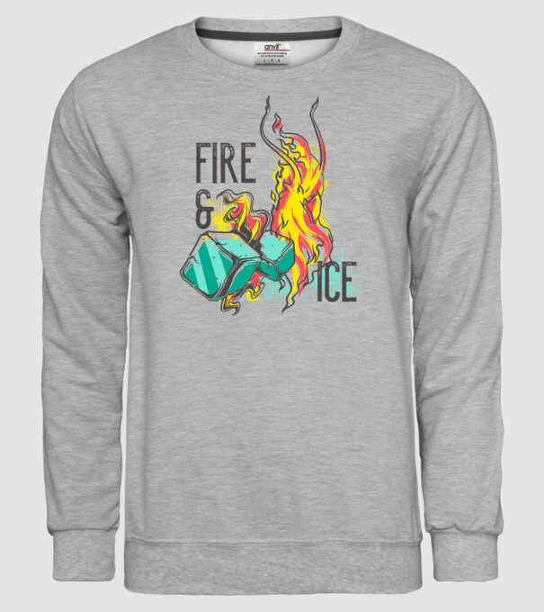 Fire and Ice model gri pe tricou