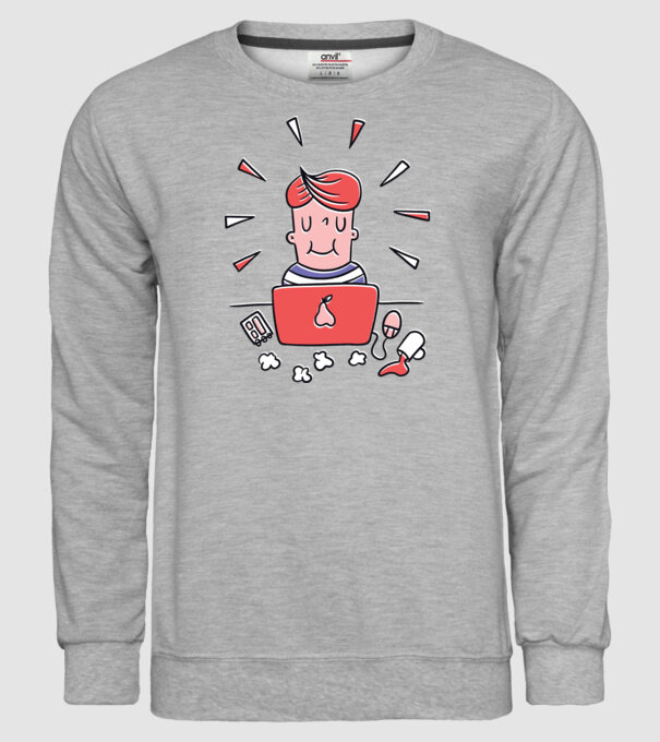 Imagine Home Office model gri pe tricou
