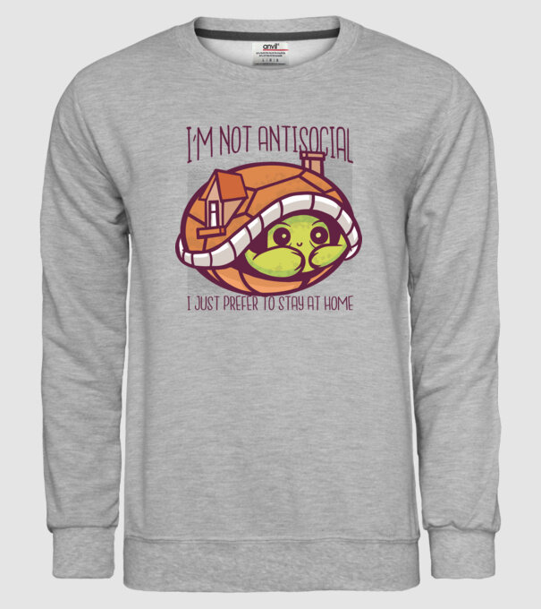 'I''m not antisocial, I just prefer to stay at home' model gri pe tricou