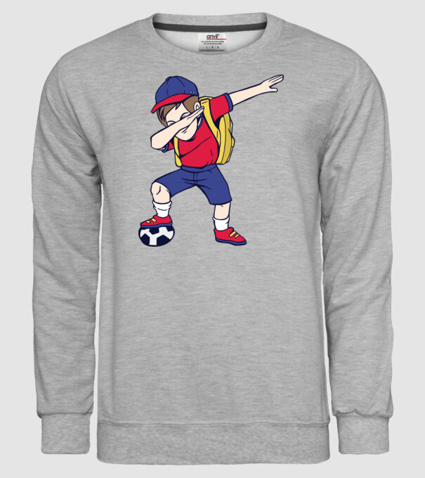 Școlar Fotbalist DAB model gri pe tricou