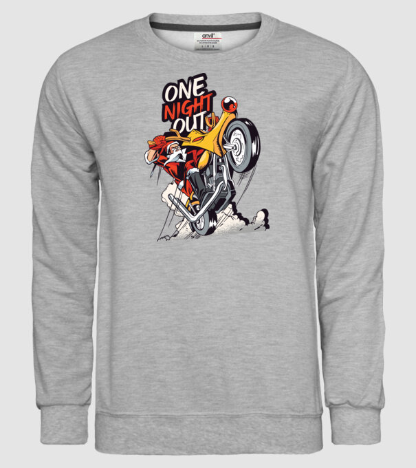 Moș Crăciun pe motocicletă în zi liberă model gri pe tricou