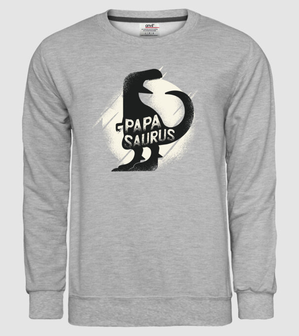 papasaurus model gri pe tricou