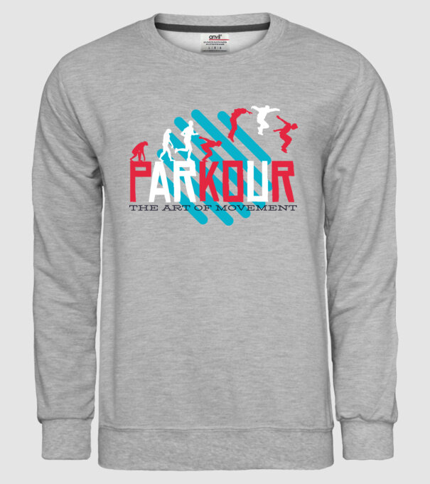 Parkour - Arta mișcării model gri pe tricou