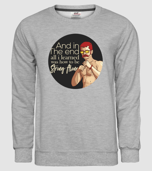 Strong alone model gri pe tricou