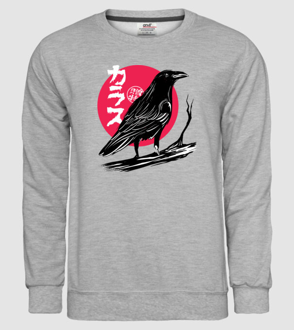 Cioară model gri pe tricou