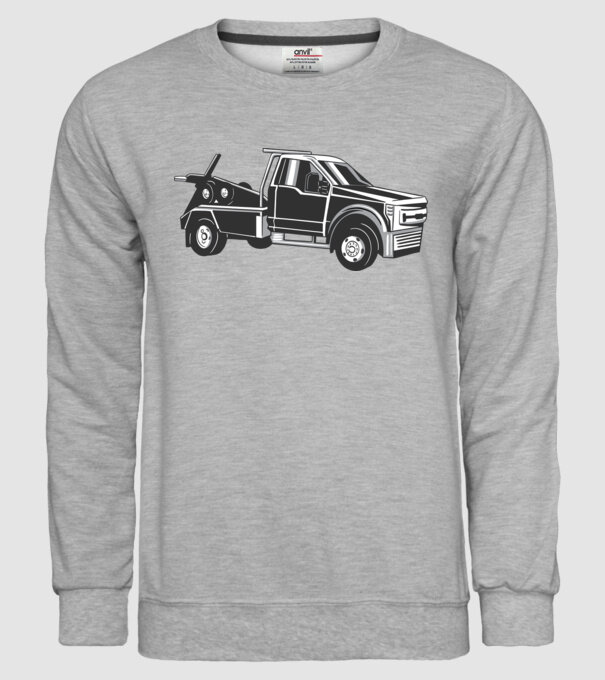 Mașină de remorcare model gri pe tricou