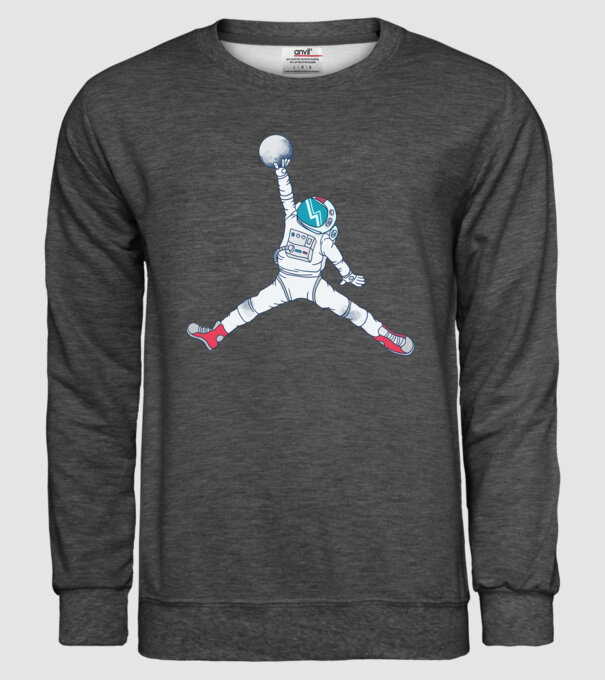 Air Astronaut tricou astronaut model gri închis pe tricou