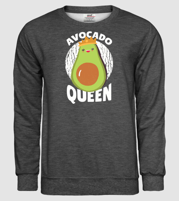 Avocado Queen Regina Avocado model gri închis pe tricou